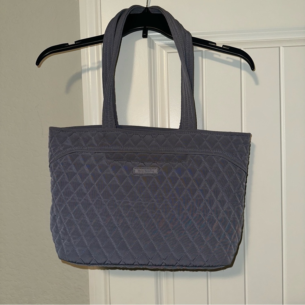 Vera Bradley Quilted Tote Bag Small‎ Pockets Vacation Casual Purse Handbag Gray